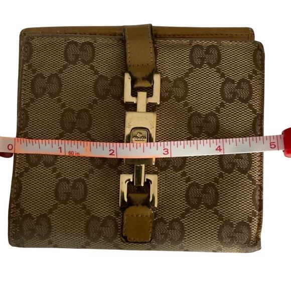 GUCCI Jackie GG Logo Canvas Leather Wallet - Picture 8 of 8
